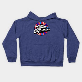 Offline Influencer Red Blue & Pink Kids Hoodie